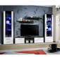 Ensemble Meuble TV & Bibliothèque "Galino III Black" 320cm Blanc|Meuble TV|Paris Prix