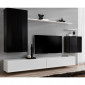 Meuble TV Mural Design "Switch II" 270cm Noir & Blanc|Meuble TV|Paris Prix