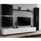 Meuble TV Mural Design "Switch VIII" 280cm Noir & Blanc|Meuble TV|Paris Prix