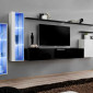 Meuble TV Mural Design "Switch XI" 330cm Noir & Blanc|Meuble TV|Paris Prix