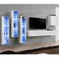 Meuble TV Mural Design "Switch XIII" 330cm Blanc|Meuble TV|Paris Prix