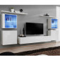 Meuble TV Mural Design "Switch XIV" 320cm Blanc|Meuble TV|Paris Prix