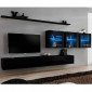 Meuble TV Mural Design "Switch XVII" 340cm Noir|Meuble TV|Paris Prix