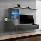 Meuble TV Mural Design "Switch XV" 260cm Gris|Meuble TV|Paris Prix