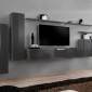 Meuble TV Mural Design "Switch I" 330cm Gris|Meuble TV|Paris Prix