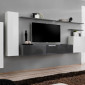 Meuble TV Mural Design "Switch I" 330cm Blanc & Gris|Meuble TV|Paris Prix