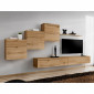 Meuble TV Mural Design "Switch X" 330cm Naturel|Meuble TV|Paris Prix