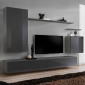 Meuble TV Mural Design "Switch II" 330cm Gris|Meuble TV|Paris Prix