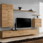 Meuble TV Mural Design "Switch II" 270cm Naturel|Meuble TV|Paris Prix