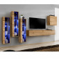 Meuble TV Mural Design "Switch XIII" 330cm Naturel|Meuble TV|Paris Prix
