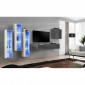 Meuble TV Mural Design "Switch XIII" 330cm Gris & Blanc|Meuble TV|Paris Prix