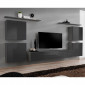 Meuble TV Mural Design "Switch IV" 320cm Gris|Meuble TV|Paris Prix