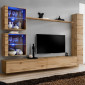 Meuble TV Mural Design "Switch XVIII" 280cm Naturel|Meuble TV|Paris Prix