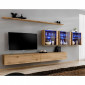Meuble TV Mural Design "Switch XVII" 340cm Naturel|Meuble TV|Paris Prix