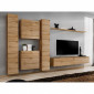 Meuble TV Mural Design "Switch VI" 330cm Naturel|Meuble TV|Paris Prix