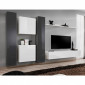 Meuble TV Mural Design "Switch VI" 330cm Blanc & Gris|Meuble TV|Paris Prix