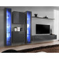 Meuble TV Mural Design "Switch XVI" 330cm Gris|Meuble TV|Paris Prix