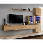 Meuble TV Mural Design "Switch XIX" 310cm Naturel|Meuble TV|Paris Prix