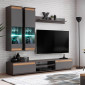 Ensemble Meuble TV "Modo" 175cm Anthracite & Naturel|Meuble TV|Paris Prix