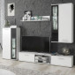Ensemble Meuble TV Design "Wow" 255cm Blanc & Noir|Meuble TV|Paris Prix