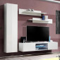 Meuble TV Mural Design "Fly XVIII" 210cm Blanc|Meuble TV|Paris Prix