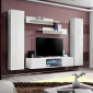 Meuble TV Mural Design "Fly XXVIII" 260cm Blanc|Meuble TV|Paris Prix