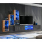 Ensemble Meuble TV "Switch XXII" 210cm Naturel & Gris|Meuble TV|Paris Prix