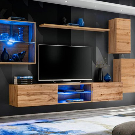 Ensemble Meuble TV "Switch XXIII" 250cm Naturel|Meuble TV|Paris Prix