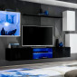 Ensemble Meuble TV Design "Switch XXIII" 250cm Blanc & Noir|Meuble TV|Paris Prix