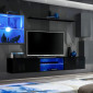 Ensemble Meuble TV "Switch XXIII" 250cm Gris & Noir|Meuble TV|Paris Prix