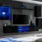 Ensemble Meuble TV "Switch XXIII" 250cm Noir & Gris|Meuble TV|Paris Prix