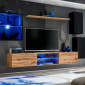 Ensemble Meuble TV "Switch XXIII" 250cm Noir & Naturel|Meuble TV|Paris Prix