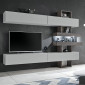 Ensemble Meuble TV "Tokyo" 250cm Gris & Chêne|Meuble TV|Paris Prix