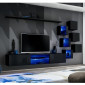 Ensemble Meuble TV Design "Switch XXI" 260cm Noir|Meuble TV|Paris Prix