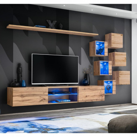 Ensemble Meuble TV "Switch XXI" 260cm Naturel|Meuble TV|Paris Prix