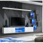 Ensemble Meuble TV "Switch XXI" 260cm Blanc & Gris|Meuble TV|Paris Prix