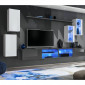 Ensemble Meuble TV "Switch XXV" 280cm Blanc & Gris|Meuble TV|Paris Prix