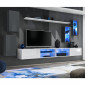 Ensemble Meuble TV "Switch XXV" 280cm Gris & Blanc|Meuble TV|Paris Prix