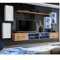 Ensemble Meuble TV "Switch XXV" 280cm Blanc & Naturel|Meuble TV|Paris Prix