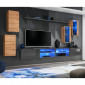 Ensemble Meuble TV "Switch XXV" 280cm Naturel & Gris|Meuble TV|Paris Prix