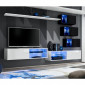 Ensemble Meuble TV Design "Switch XXIV" 250cm Blanc & Noir|Meuble TV|Paris Prix