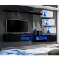 Ensemble Meuble TV Design "Switch XXIV" 250cm Noir & Blanc|Meuble TV|Paris Prix