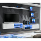 Ensemble Meuble TV "Switch XXIV" 250cm Blanc & Gris|Meuble TV|Paris Prix