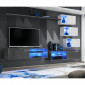 Ensemble Meuble TV "Switch XXIV" 250cm Gris & Blanc|Meuble TV|Paris Prix