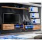Ensemble Meuble TV "Switch XXIV" 250cm Naturel & Blanc|Meuble TV|Paris Prix