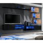 Ensemble Meuble TV "Switch XXIV" 250cm Noir & Naturel|Meuble TV|Paris Prix