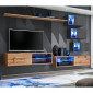 Ensemble Meuble TV "Switch XXIV" 250cm Naturel & Gris|Meuble TV|Paris Prix