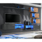 Ensemble Meuble TV "Switch XXIV" 250cm Gris & Naturel|Meuble TV|Paris Prix