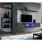 Ensemble Meuble TV "Switch V" 270cm Gris & Noir|Meuble TV|Paris Prix