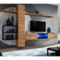 Ensemble Meuble TV "Switch V" 270cm Naturel & Noir|Meuble TV|Paris Prix